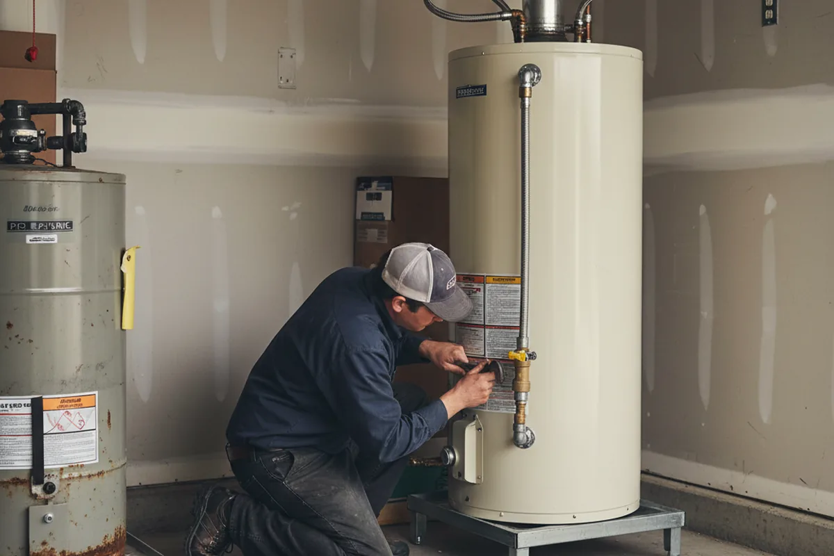 Water heater and shutoff valve replacement in Caryville